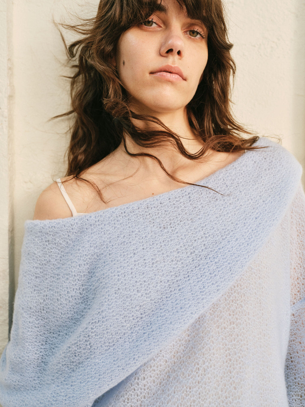 LOOP KNIT OVERSIZED LAPEL TOP