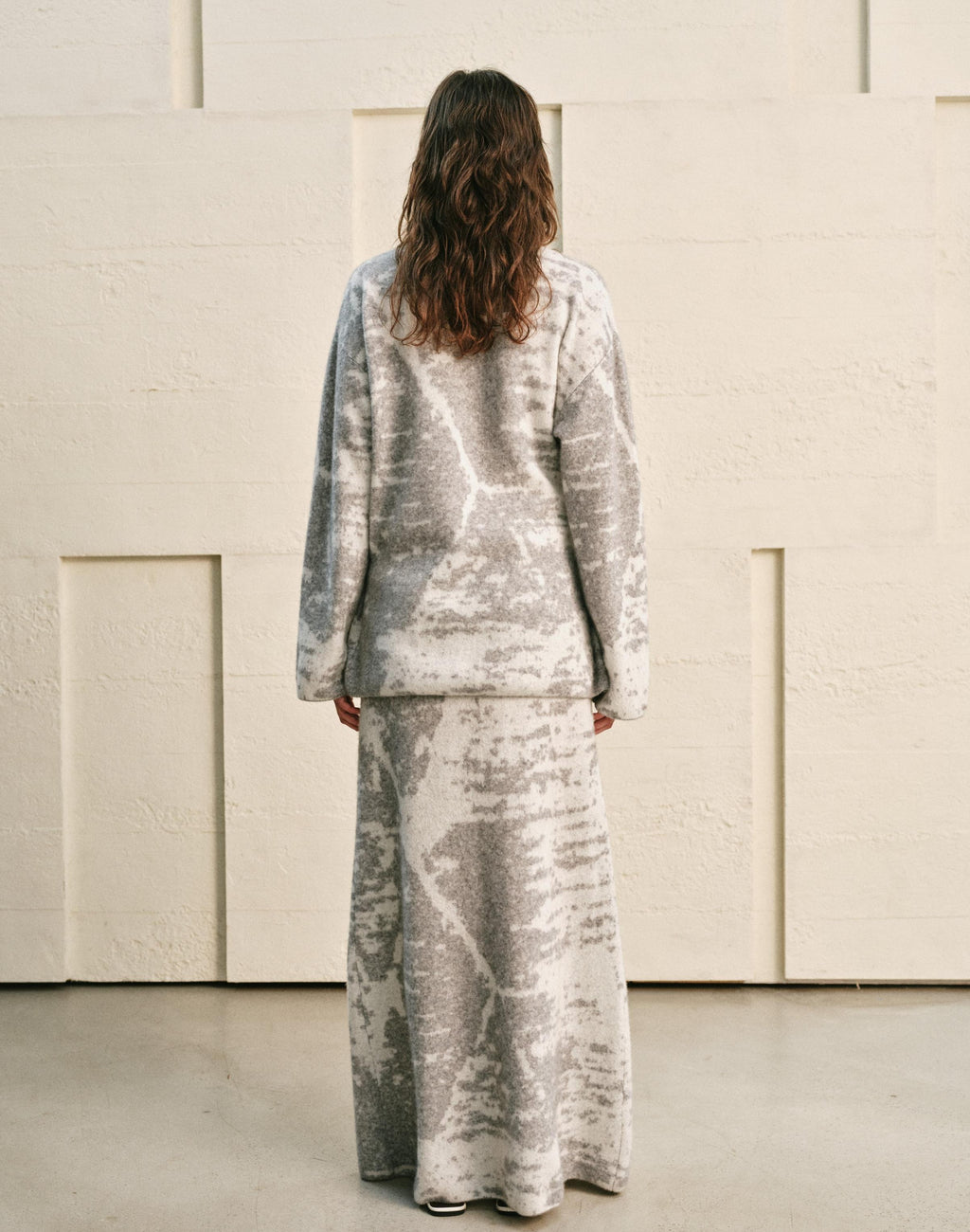 ABSTRACT JACQUARD TWO PIECE- MAXI SKIRT