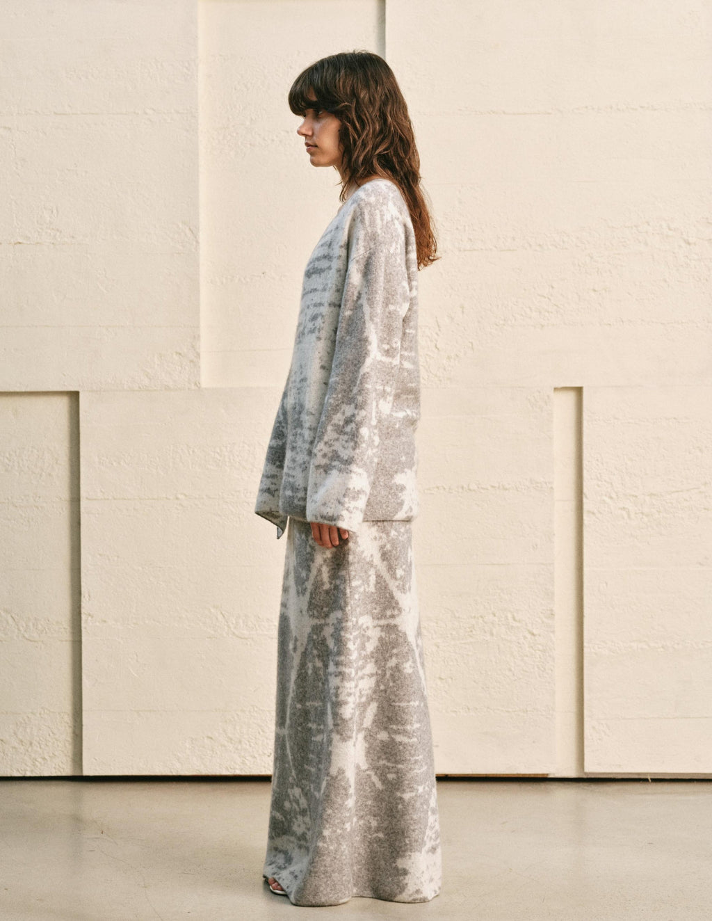 ABSTRACT JACQUARD TWO PIECE- MAXI SKIRT