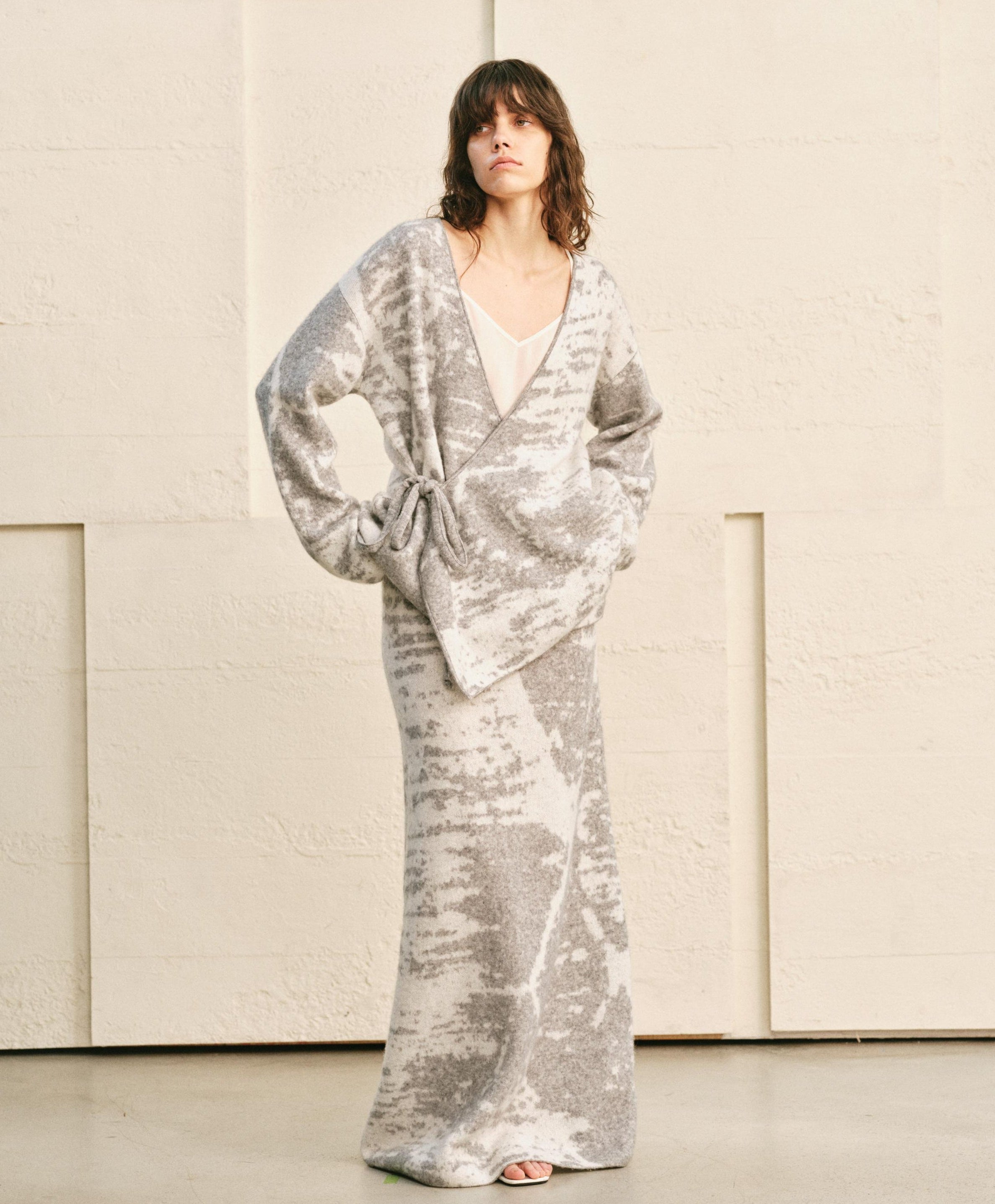 Abstract Jacquard Maxi Skirt | ZYNNI
