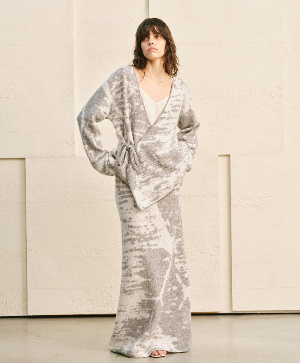 ABSTRACT JACQUARD TWO PIECE- MAXI SKIRT