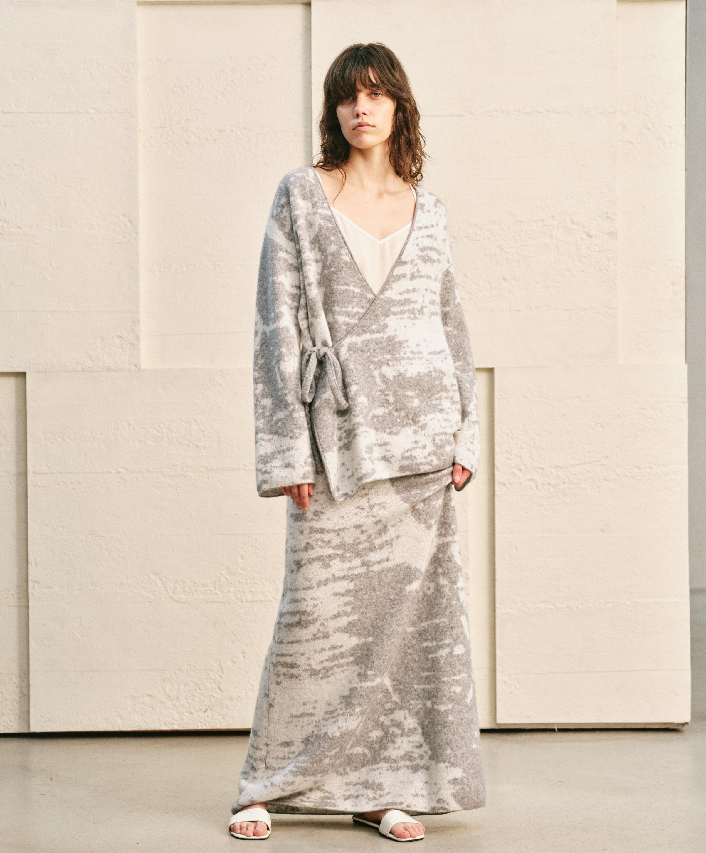 ABSTRACT JACQUARD TWO PIECE- MAXI SKIRT