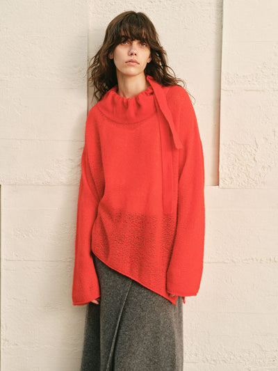 The Bud-shaped Neckline Sweater Top