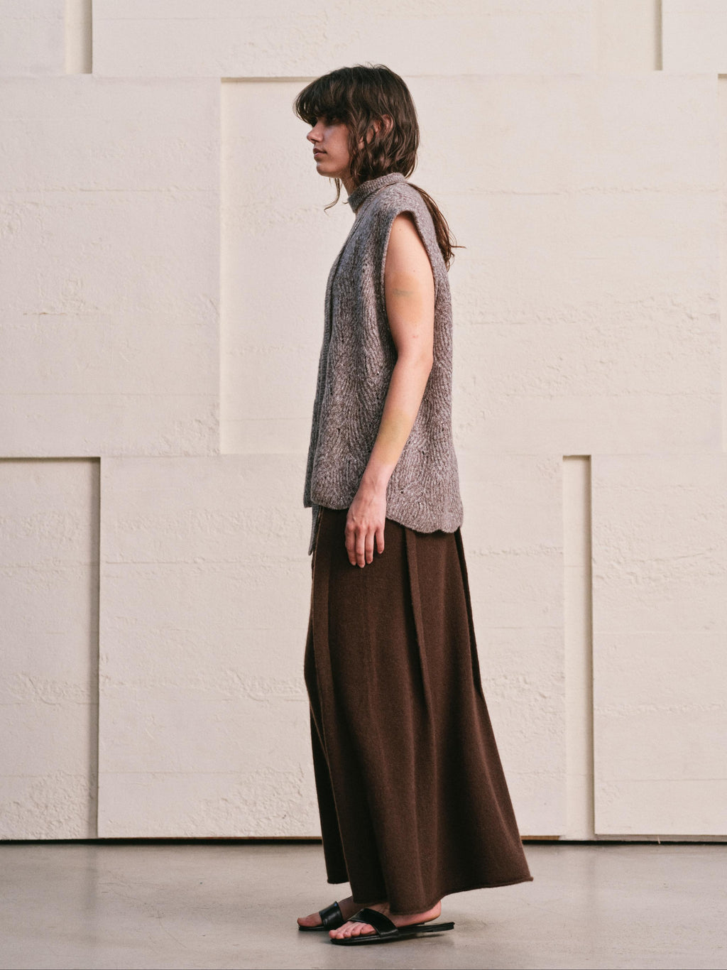 MARLED MOCHA BROWN VEST|HOLIDAY CAPSULE EDIT