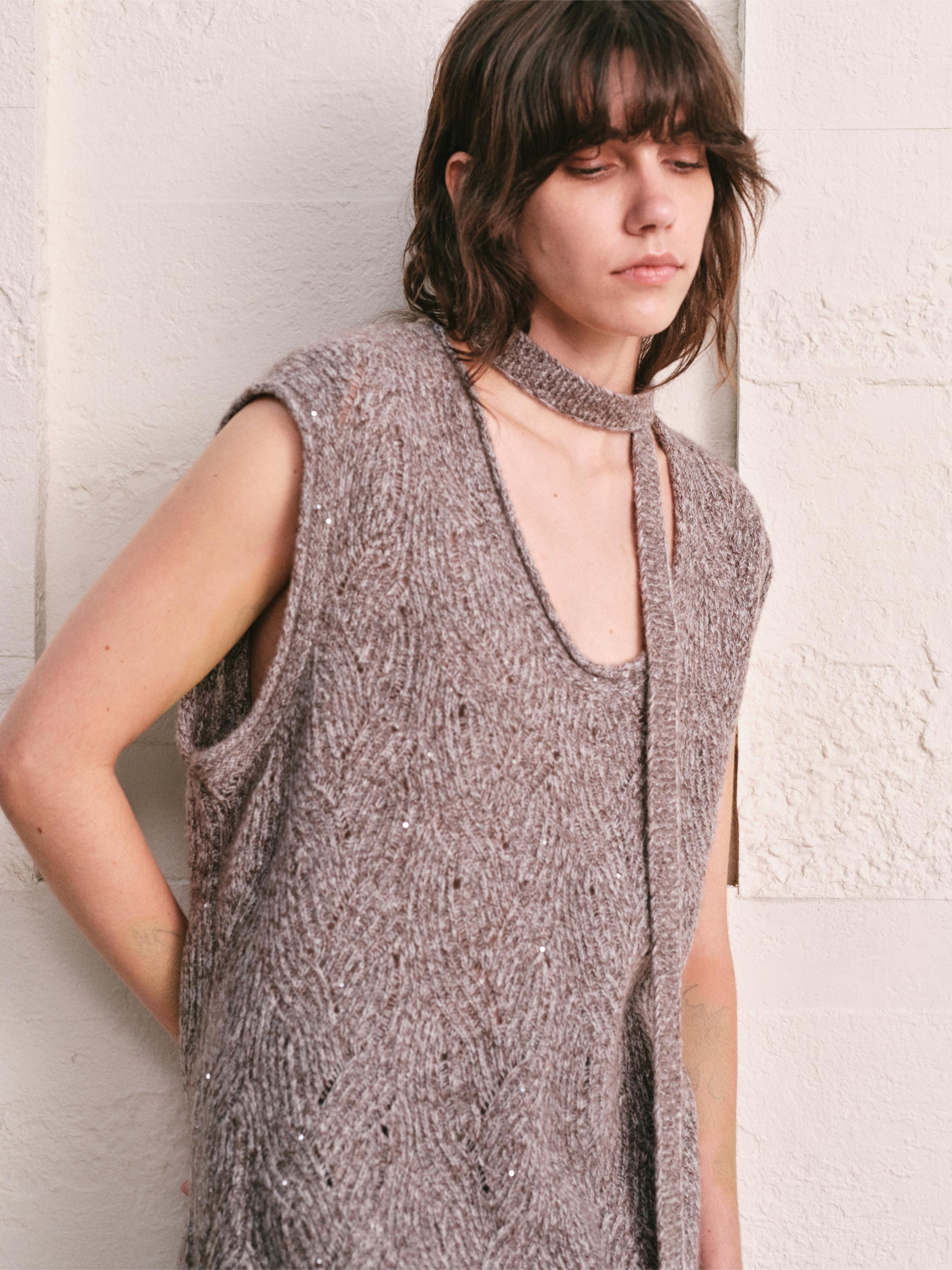 MARLED MOCHA BROWN VEST|HOLIDAY CAPSULE EDIT