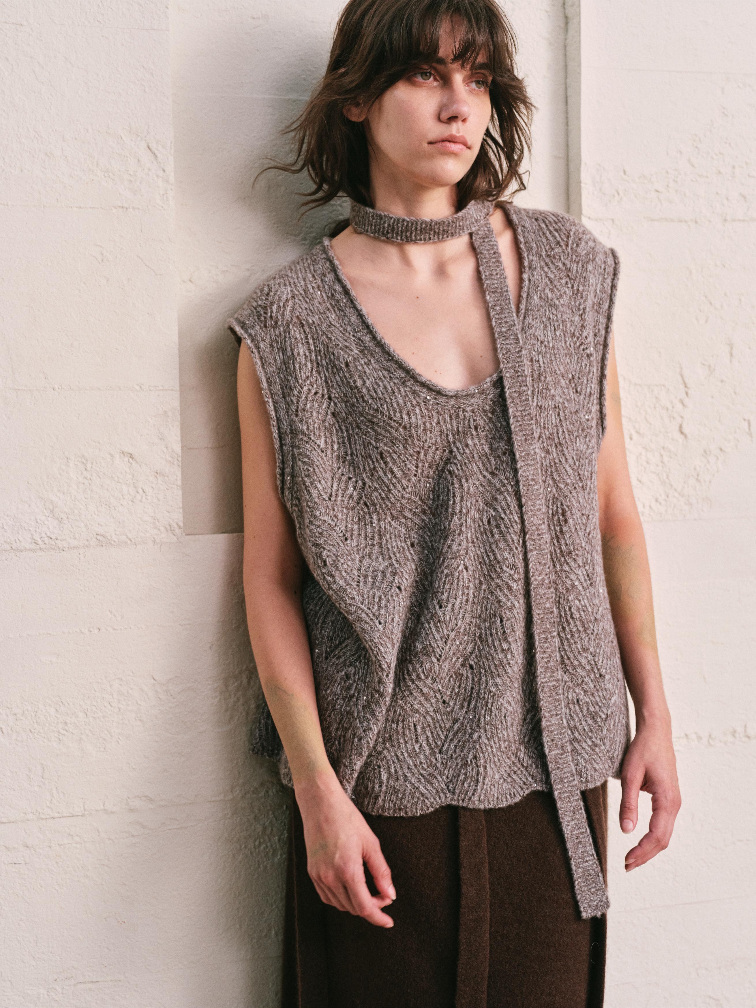 MARLED MOCHA BROWN VEST|HOLIDAY CAPSULE EDIT