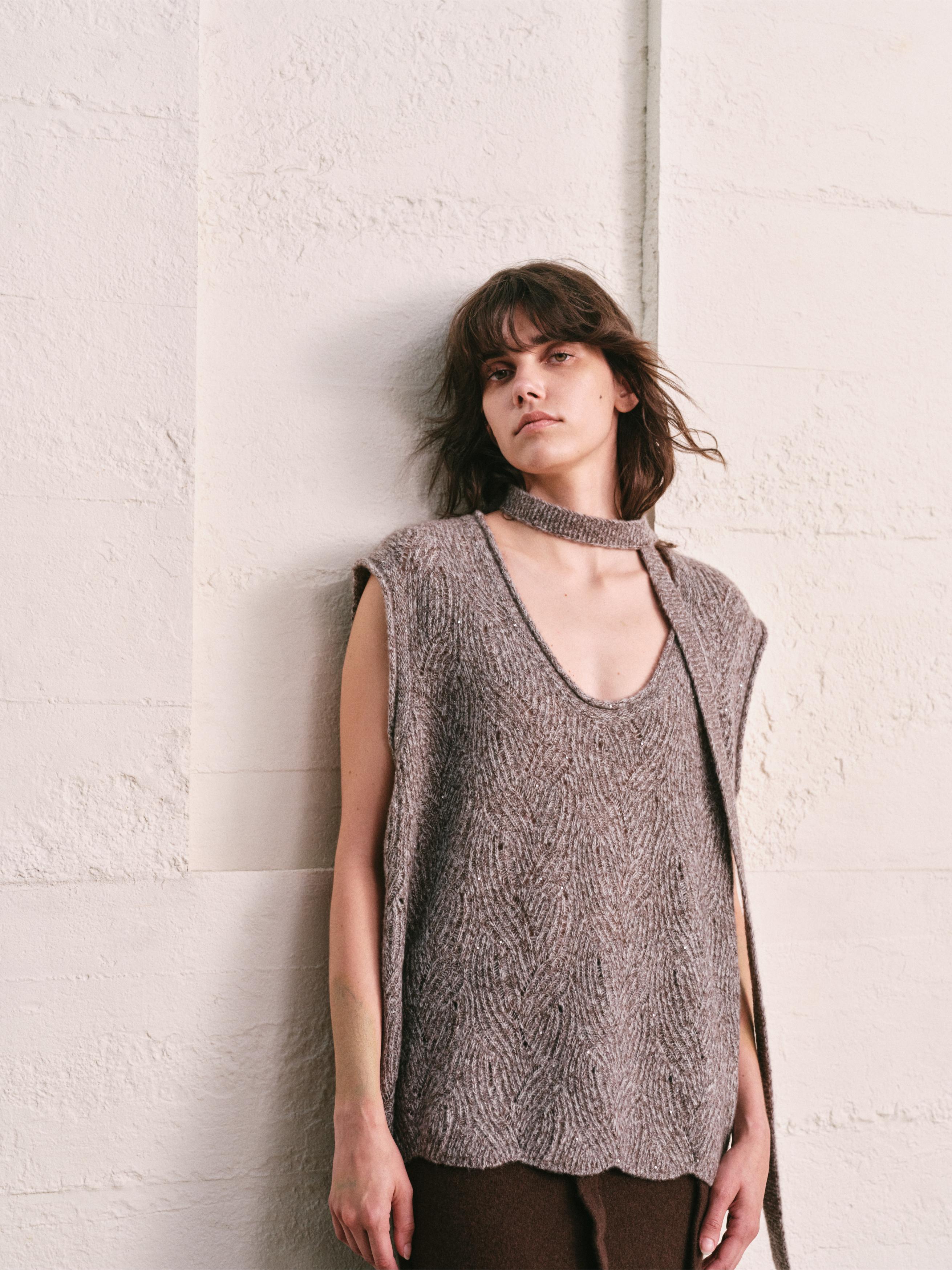 MARLED MOCHA BROWN VEST|HOLIDAY CAPSULE EDIT