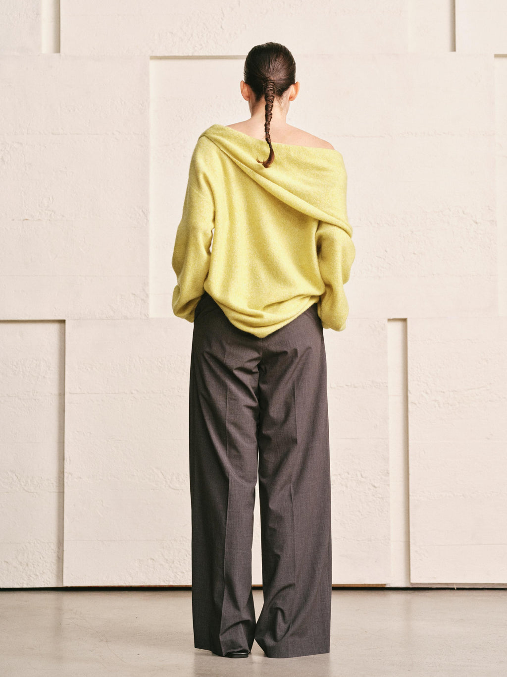 OVERSIZED LAPEL TOP | SOFT CITRON