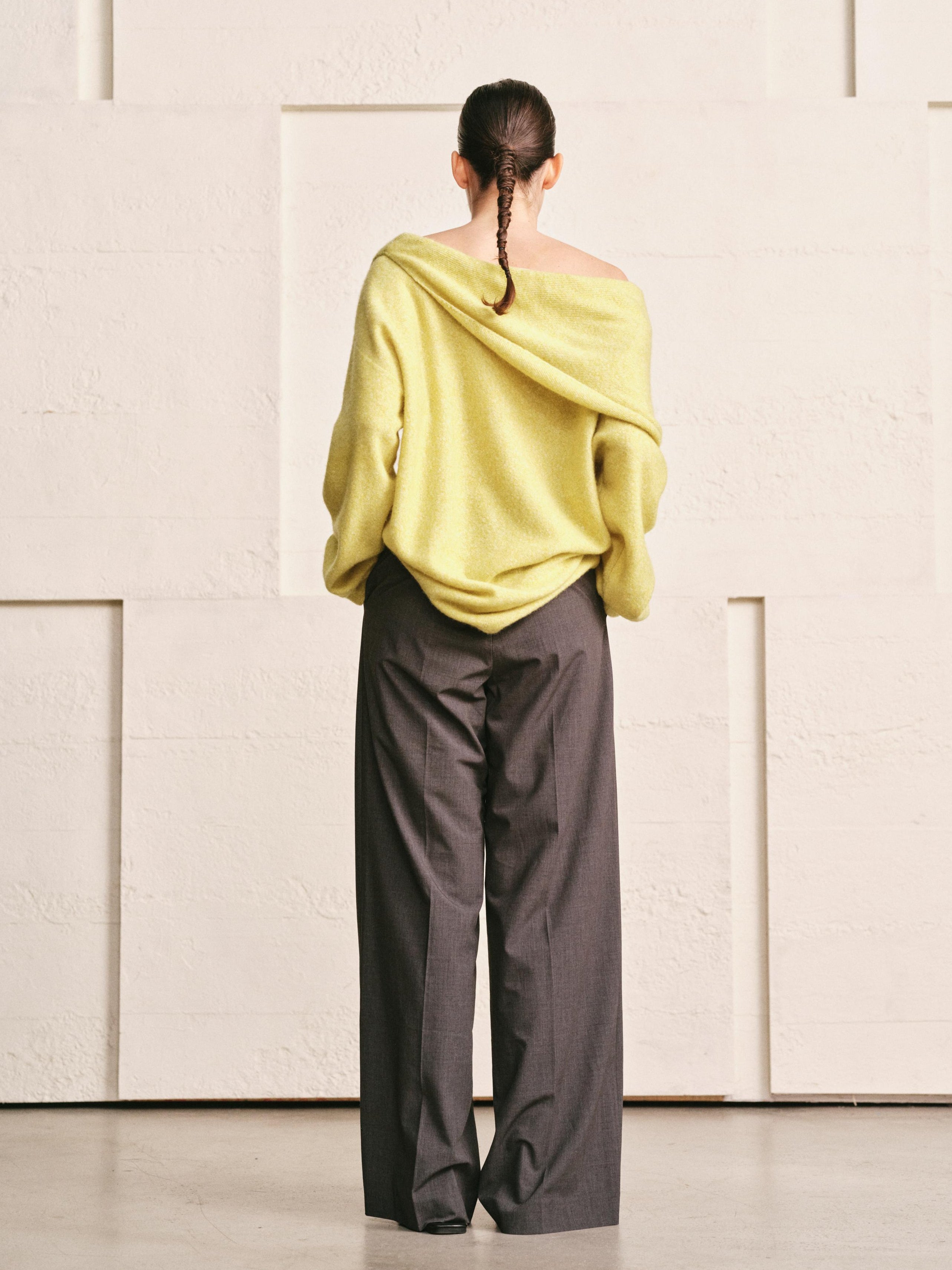 OVERSIZED LAPEL TOP | SOFT CITRON